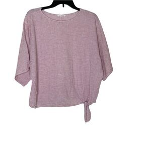 𝅺beachlunchlounge COLLECTIONS pink striped blouse. Size XS